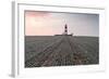 Sunrise at Happisburgh Lighthouse on a Frosty Morning, Happisburgh, Norfolk, England, U.K.-Bill Ward-Framed Photographic Print