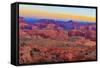 Sunrise at Hunts Mesa Panorama-aiisha-Framed Stretched Canvas