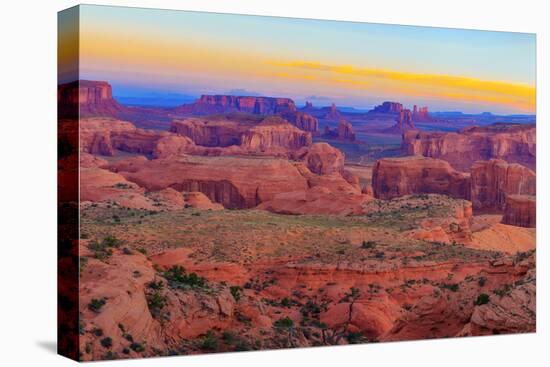 Sunrise at Hunts Mesa Panorama-aiisha-Stretched Canvas