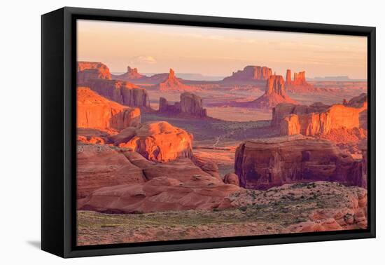 Sunrise at Hunts Mesa Viewpoint-aiisha-Framed Stretched Canvas