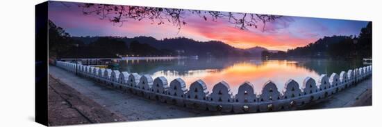 Sunrise at Kandy Lake and the Clouds Wall (Walakulu Wall)-Matthew Williams-Ellis-Stretched Canvas