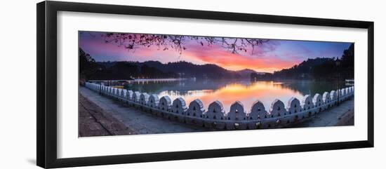 Sunrise at Kandy Lake and the Clouds Wall (Walakulu Wall)-Matthew Williams-Ellis-Framed Photographic Print