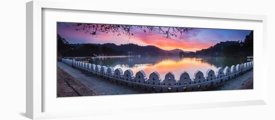 Sunrise at Kandy Lake and the Clouds Wall (Walakulu Wall)-Matthew Williams-Ellis-Framed Photographic Print