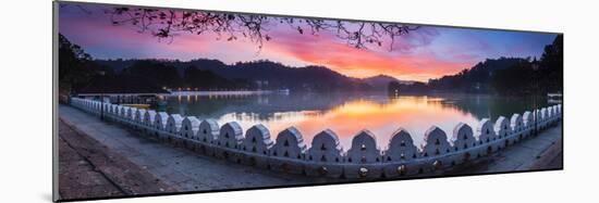 Sunrise at Kandy Lake and the Clouds Wall (Walakulu Wall)-Matthew Williams-Ellis-Mounted Photographic Print