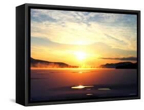 Sunrise at Lake Kussharo-null-Framed Stretched Canvas