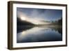 Sunrise at Lake Matheson, near the Fox Glacier in South Westland, South Island, New Zealand-Ed Rhodes-Framed Photographic Print