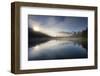 Sunrise at Lake Matheson, near the Fox Glacier in South Westland, South Island, New Zealand-Ed Rhodes-Framed Photographic Print