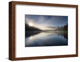 Sunrise at Lake Matheson, near the Fox Glacier in South Westland, South Island, New Zealand-Ed Rhodes-Framed Photographic Print