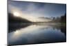 Sunrise at Lake Matheson, near the Fox Glacier in South Westland, South Island, New Zealand-Ed Rhodes-Mounted Photographic Print