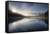 Sunrise at Lake Matheson, near the Fox Glacier in South Westland, South Island, New Zealand-Ed Rhodes-Framed Stretched Canvas