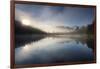 Sunrise at Lake Matheson, near the Fox Glacier in South Westland, South Island, New Zealand-Ed Rhodes-Framed Photographic Print