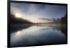 Sunrise at Lake Matheson, near the Fox Glacier in South Westland, South Island, New Zealand-Ed Rhodes-Framed Photographic Print