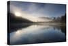 Sunrise at Lake Matheson, near the Fox Glacier in South Westland, South Island, New Zealand-Ed Rhodes-Stretched Canvas