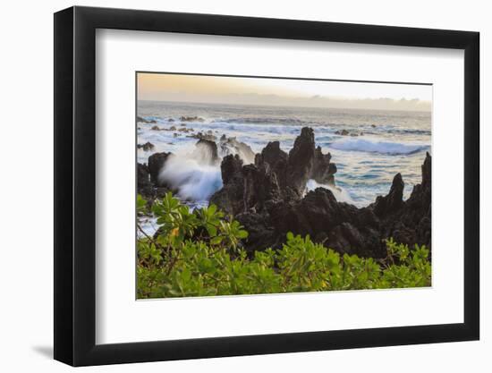 Sunrise at Laupahoehoe Beach Park, Hamakua Coast, Big Island, Hawaii-Stuart Westmorland-Framed Photographic Print