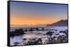 Sunrise at Laupahoehoe Beach Park, Hamakua Coast, Big Island, Hawaii-Stuart Westmorland-Framed Stretched Canvas