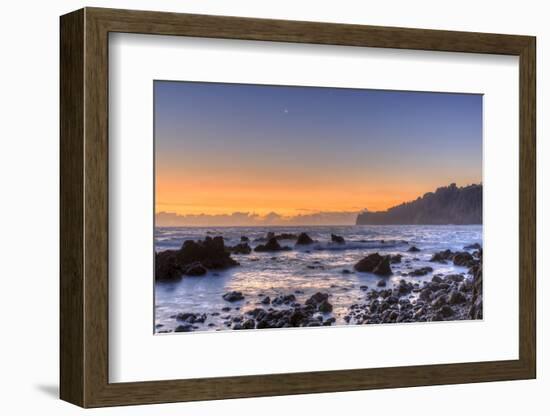 Sunrise at Laupahoehoe Beach Park, Hamakua Coast, Big Island, Hawaii-Stuart Westmorland-Framed Photographic Print