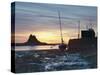 Sunrise at Lindisfarne, Holy Island, Northumberland, England, United Kingdom, Europe-Wogan David-Stretched Canvas