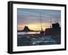 Sunrise at Lindisfarne, Holy Island, Northumberland, England, United Kingdom, Europe-Wogan David-Framed Photographic Print