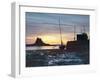 Sunrise at Lindisfarne, Holy Island, Northumberland, England, United Kingdom, Europe-Wogan David-Framed Photographic Print