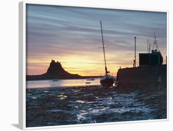 Sunrise at Lindisfarne, Holy Island, Northumberland, England, United Kingdom, Europe-Wogan David-Framed Photographic Print