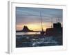 Sunrise at Lindisfarne, Holy Island, Northumberland, England, United Kingdom, Europe-Wogan David-Framed Photographic Print