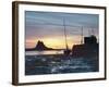 Sunrise at Lindisfarne, Holy Island, Northumberland, England, United Kingdom, Europe-Wogan David-Framed Photographic Print