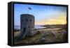 Sunrise at Martello Tower No 5, L'Ancresse Bay, Guernsey, Channel Islands-Neil Farrin-Framed Stretched Canvas