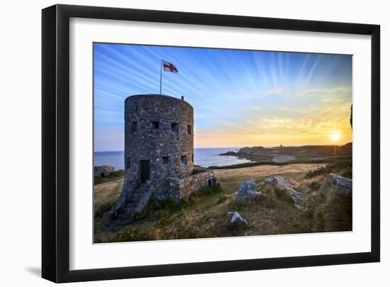 Sunrise at Martello Tower No 5, L'Ancresse Bay, Guernsey, Channel Islands-Neil Farrin-Framed Photographic Print