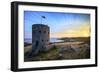 Sunrise at Martello Tower No 5, L'Ancresse Bay, Guernsey, Channel Islands-Neil Farrin-Framed Photographic Print