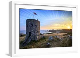 Sunrise at Martello Tower No 5, L'Ancresse Bay, Guernsey, Channel Islands-Neil Farrin-Framed Photographic Print