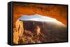 Sunrise at Mesa Arch, Canyonlands National Park, Utah-Matt Jones-Framed Stretched Canvas