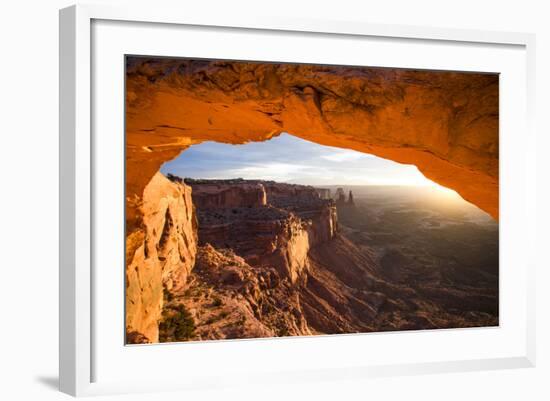 Sunrise at Mesa Arch, Canyonlands National Park, Utah-Matt Jones-Framed Photographic Print