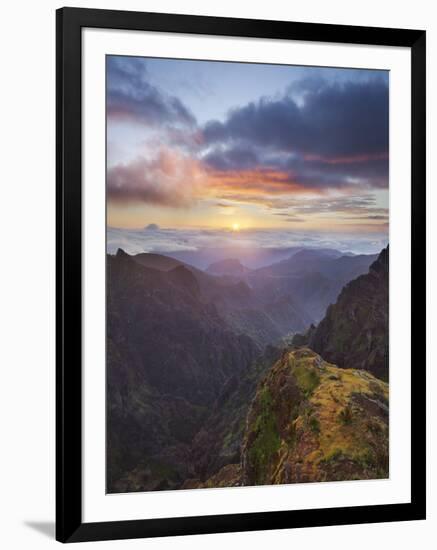 Sunrise at Miradouro Ninho Da Manta, Arieiro, Madeira, Portugal-Rainer Mirau-Framed Photographic Print