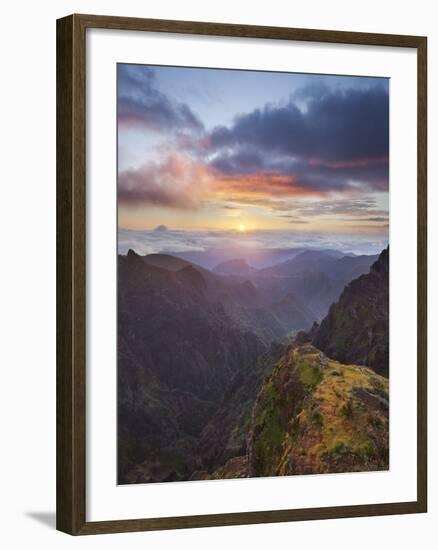 Sunrise at Miradouro Ninho Da Manta, Arieiro, Madeira, Portugal-Rainer Mirau-Framed Photographic Print