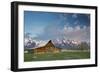 Sunrise At Mormon Row In Grand Teton National Park-Liam Doran-Framed Photographic Print