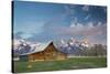 Sunrise At Mormon Row In Grand Teton National Park-Liam Doran-Stretched Canvas