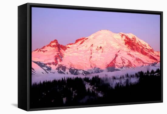 Sunrise at Mount Rainier-Douglas Taylor-Framed Stretched Canvas