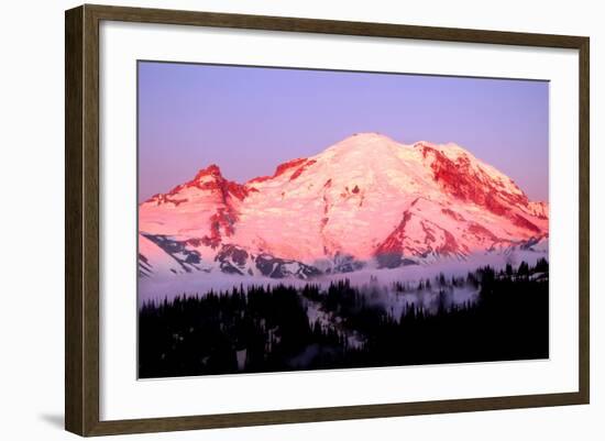 Sunrise at Mount Rainier-Douglas Taylor-Framed Photographic Print