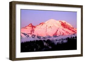 Sunrise at Mount Rainier-Douglas Taylor-Framed Photographic Print