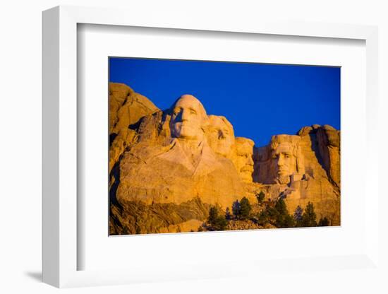 Sunrise at Mount Rushmore, Black Hills, South Dakota, United States of America, North America-Laura Grier-Framed Photographic Print