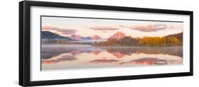 Sunrise at Oxbow Bend, Grand Teton National Park, Wyoming, USA-null-Framed Photographic Print