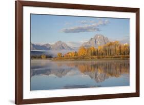 Sunrise at Oxbow Bend in fall, Grand Teton National Park, Wyoming-Richard & Susan Day-Framed Premium Photographic Print