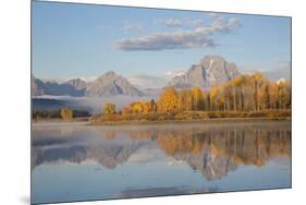 Sunrise at Oxbow Bend in fall, Grand Teton National Park, Wyoming-Richard & Susan Day-Mounted Premium Photographic Print