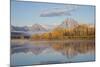 Sunrise at Oxbow Bend in fall, Grand Teton National Park, Wyoming-Richard & Susan Day-Mounted Photographic Print
