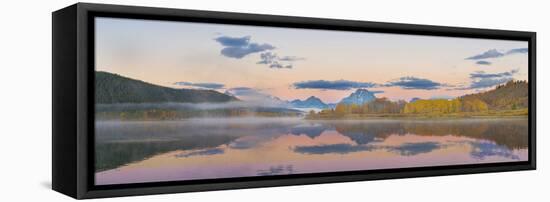 Sunrise at Oxbow Bend in fall, Grand Teton National Park, Wyoming-Richard & Susan Day-Framed Stretched Canvas