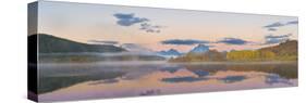 Sunrise at Oxbow Bend in fall, Grand Teton National Park, Wyoming-Richard & Susan Day-Stretched Canvas