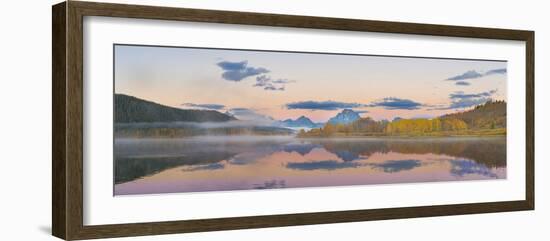 Sunrise at Oxbow Bend in fall, Grand Teton National Park, Wyoming-Richard & Susan Day-Framed Photographic Print