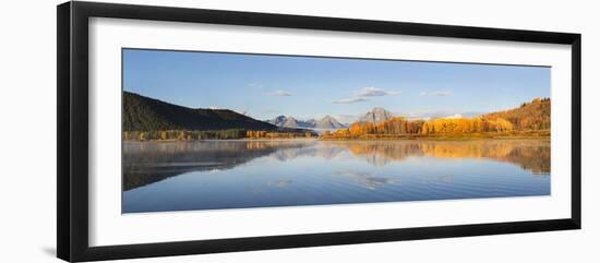 Sunrise at Oxbow Bend in fall, Grand Teton National Park, Wyoming-Richard & Susan Day-Framed Photographic Print