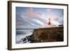 Sunrise at Portland Bill Lighthouse, Dorset England UK-Tracey Whitefoot-Framed Photographic Print