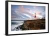 Sunrise at Portland Bill Lighthouse, Dorset England UK-Tracey Whitefoot-Framed Photographic Print